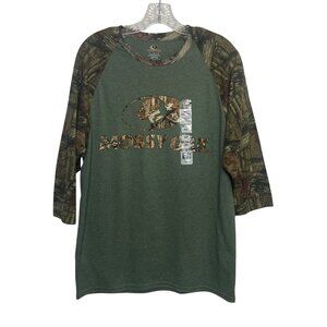 Mossy Oak Long Sleeve Tshirt Mens Medium Green New Camo Outdoors Hunting